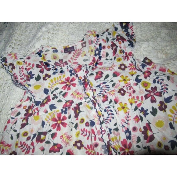 Sparklyn Tween Girls Floral Print Bowknot Short Sleeve Dress | SHEIN A